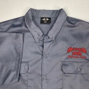 Biker Apparel Sturgis 2020 Motorcycle Rally Work Shirt Gray Mens 3XL Short Slv